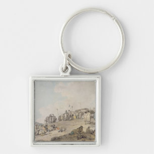 Donnybrook Fair, 1782 (pen, ink and w/c on paper) Keychain