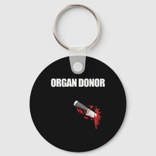 Donor Fun Bloody Wound Kidney Meme On Back 4 Keychain