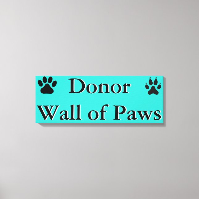 Donor Wall of Paws Canvas Print (Front)