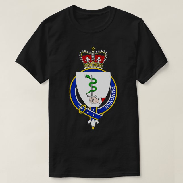 Donovan Coat of Arms  Family Crest  T-Shirt (Design Front)