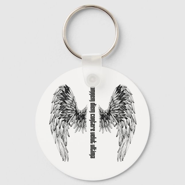 Donovan"s Tattoo basic button key chain (Front)