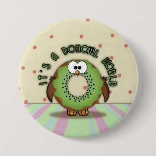 donowl kiwi- 3 inch round button