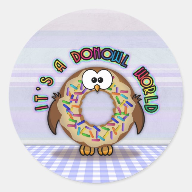 donowl sprinkles - classic round sticker (Front)