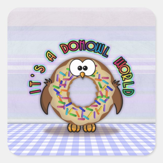 donowl sprinkles - square sticker (Front)