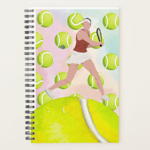 Dons d'aquarelle pour une femme de tennis pour un