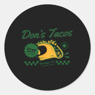 Don's Tacos - Funny Patriotic Let's Go Taco Tariff Classic Round Sticker