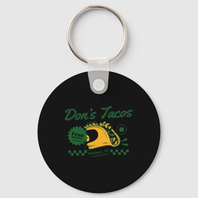Don's Tacos - Funny Patriotic Let's Go Taco Tariff Keychain (Front)