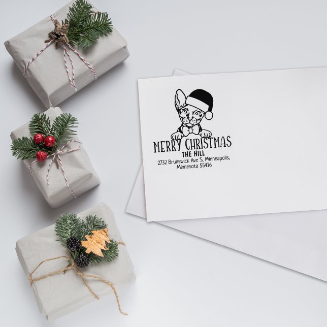 Donskoy Cat Return Address Christmas  Rubber Stamp (Creator Uploaded)