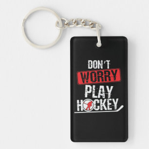 Don't adjust play Ice hockey Keychain