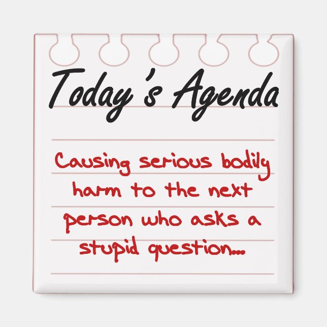 Don't Ask Stupid Questions Magnet (Front)