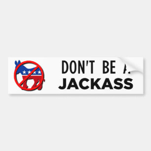 dont-b-a-jackass bumper sticker