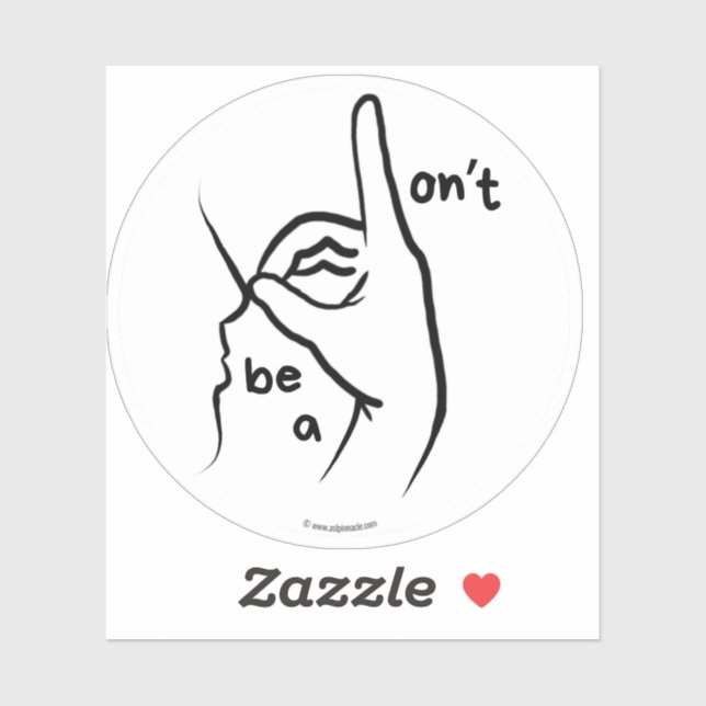 "Don't be a D**k" (ASL) - Custom-Cut Vinyl Sticker (Sheet)