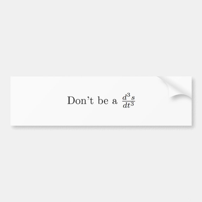 Don't be a jerk bumper sticker (Front)