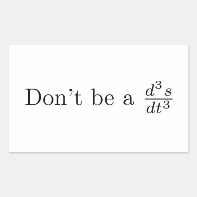 Don't be a jerk sticker (Front)