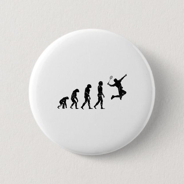Don't Be A Net Picker Badminton Player Shuttle Rac 2 Inch Round Button (Front)