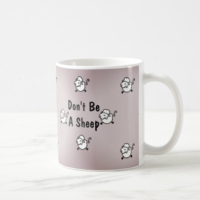 Don't be a sheep coffee mug (Right)