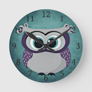 Don't Be Blue Owl Round Clock