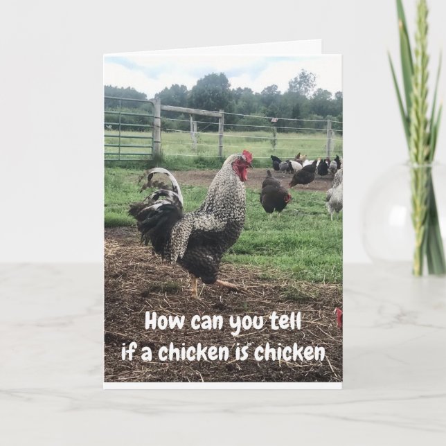 DON'T BE CHICKEN TO ASK AGE ON BIRTHDAY CARD (Front)