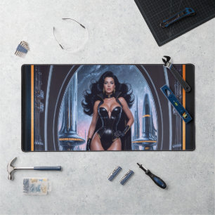 Don't Be Fooled By Her Elegance by Xzendor7 Desk Mat