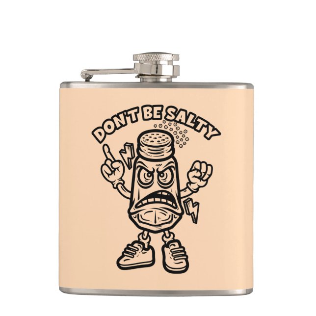 Don't Be Salty Hip Flask (Front)