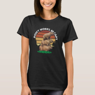 Don't be Worry, Be Capy - Vintage Retro Three Capy T-Shirt