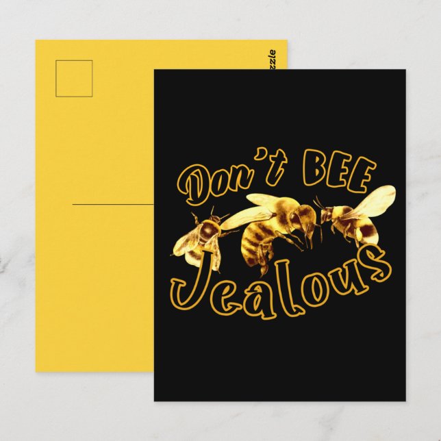 Don't Bee Jealous Funny Quote  Postcard (Front/Back)