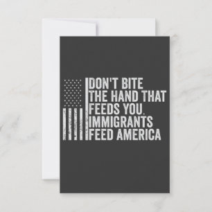 Don't Bite the Hand That Feeds You American Thank You Card