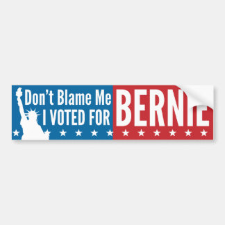 Don't Blame Me I Voted For Bernie Bumper Sticker