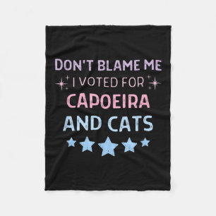 Don't Blame Me I Voted For Caeira And Cats Men Wom Fleece Blanket