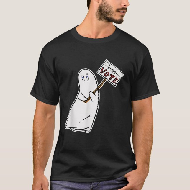 Dont Boo Vote Funny Ghost Halloween Voting Tshirt (Front)