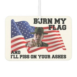 Don't burn my flag air freshener