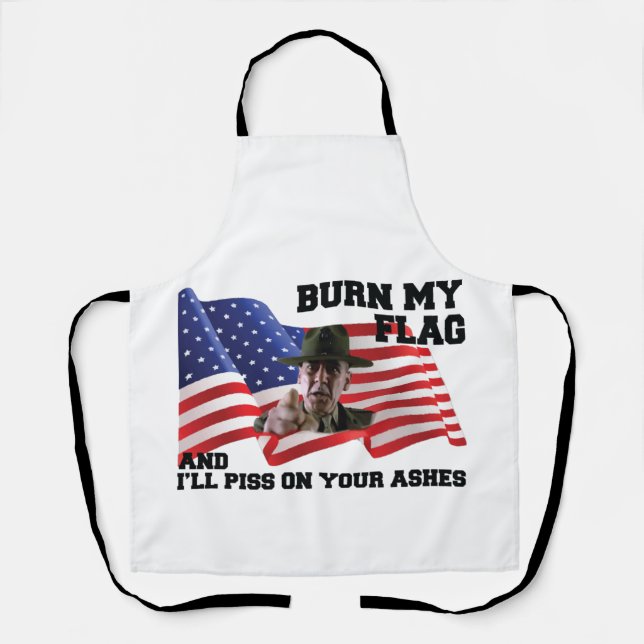 Don't burn my flag  apron (Front)