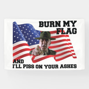 Don't burn my flag banner