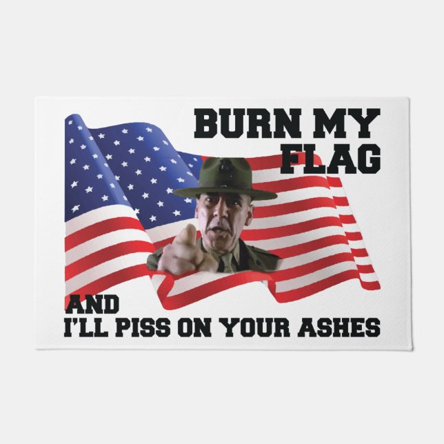 Don't burn my flag doormat (Front)