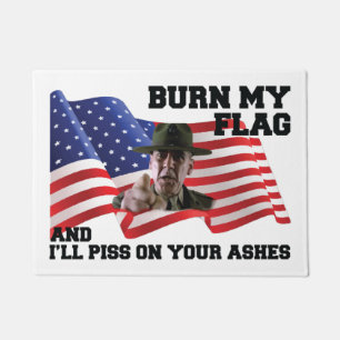 Don't burn my flag doormat