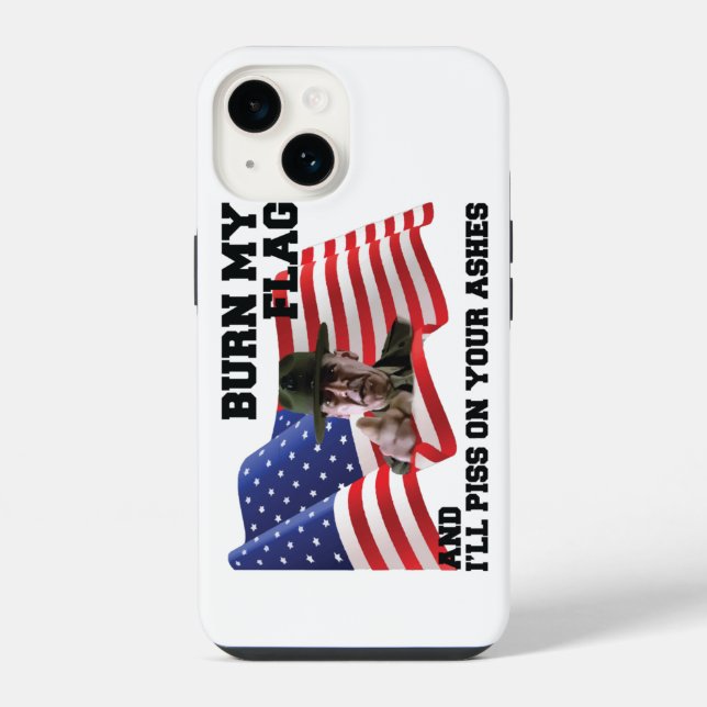 Don't burn my flag iPhone case (Back)