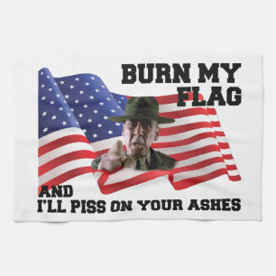 Don't burn my flag kitchen towel