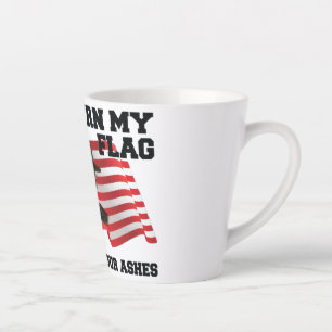 Don't burn my flag latte mug