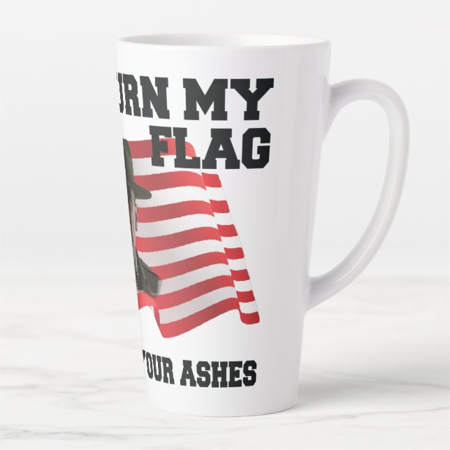 Don't burn my flag latte mug (Right)
