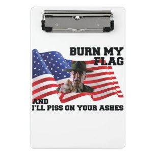 Don't burn my flag mini clipboard