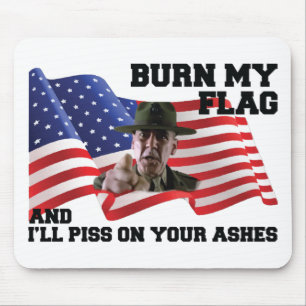 Don't burn my flag mouse pad