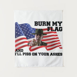 Don't burn my flag tapestry