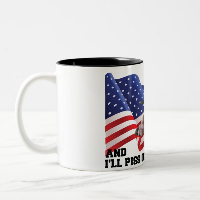 Don't burn my flag  Two-Tone coffee mug (Left)