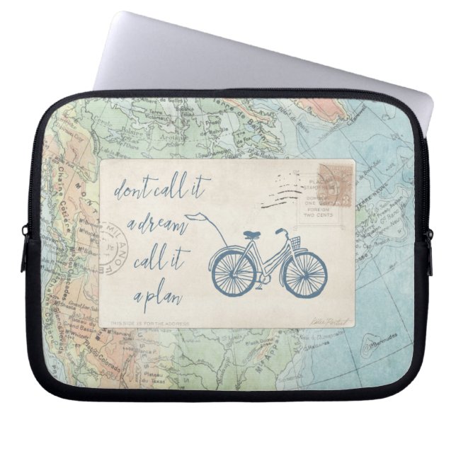 Don't Call It a Dream, Call It a Plan Quote Laptop Sleeve (Front)