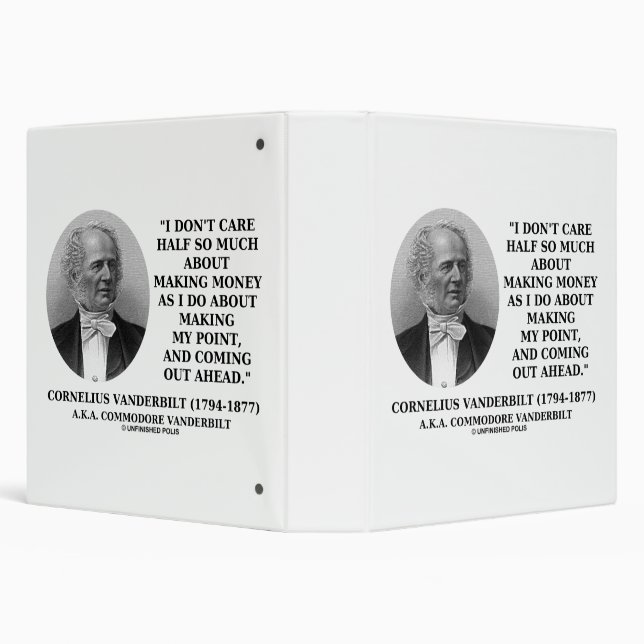 Don't Care Half So Much Making Money Point Quote Binder (Background)