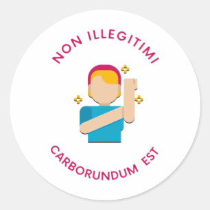 DON'T  CLASSIC ROUND STICKER