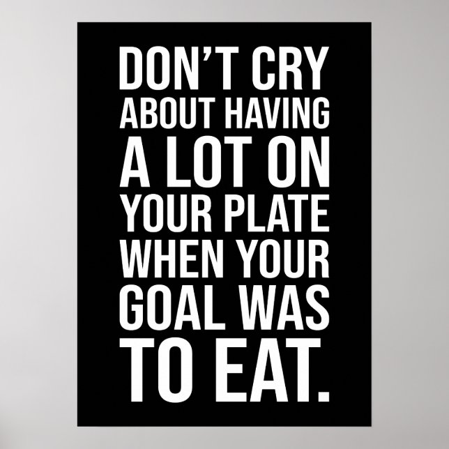 Don't Cry - Husttle Success Motivational Poster (Front)