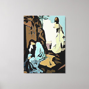 Don't Cry Mary, His Tomb is Empty! Canvas Print