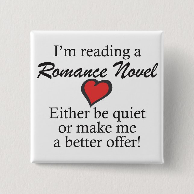 "Don't disturb me, I'm reading" button. 2 Inch Square Button (Front)