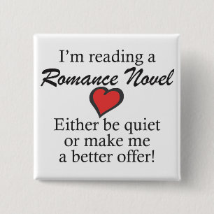 "Don't disturb me, I'm reading" button. 2 Inch Square Button